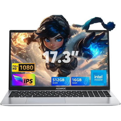 2025 ACEMAGIC Laptop lntel Twin Lake N150, 15.6 Inch FHD Computer, DDR4 16GB, SSD 512GB, Metal Housing Laptop, 2.4G/5G WiFi, BT5.0, Type_C, USB3.2, HDMI, High Performance