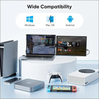 2025 Laptop Monitor, 14" FHD 1200P IPS Dual Monitor Portable, Plug & Play Laptop Screen Extender, for Win/Chrome/Android/Mac, with 14"-17"