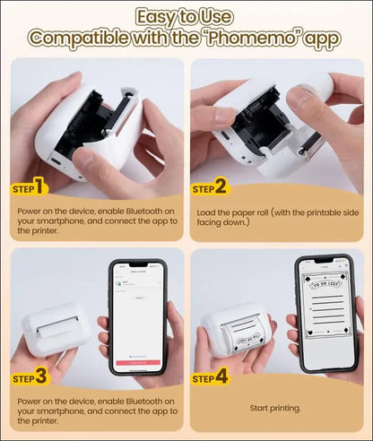 2025 Ultra Portable Design: Q02E Mini Printer – Your Pocket-Sized Printing Solution