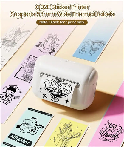 2025 Ultra Portable Design: Q02E Mini Printer – Your Pocket-Sized Printing Solution