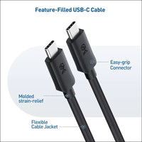 20Gbps USB C to USB C Cable - 1.8M, USB-C Cable for [8K@30Hz / 4K@120Hz Video, 240W Charging, 20Gbps Data Transfer], USB-C 3.2 Gen 2