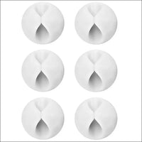 24 Pack Black-White Cable Tidy Clips, U-horizon Long Lasting Cable Drop Organizer, Cord Management System, Durable Desktop Wire Holder, Hider for Computer or Mouse Cord, Home...