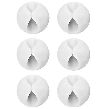 24 Pack Black-White Cable Tidy Clips, U-horizon Long Lasting Cable Drop Organizer, Cord Management System, Durable Desktop Wire Holder, Hider for Computer or Mouse Cord, Home...