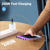 240W USB 4 Cable for Thunderbolt 4/3, 40Gbps USB C to USB C Cable Support 8K@60Hz Video, USB Type C Male to Male Nylon Braided Cable Compatible with Macbook, Ipad Pro, Docking, Hub (1.5M)