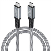 240W USB 4 Cable for Thunderbolt 4/3, 40Gbps USB C to USB C Cable Support 8K@60Hz Video, USB Type C Male to Male Nylon Braided Cable Compatible with Macbook, Ipad Pro, Docking, Hub (1.5M)