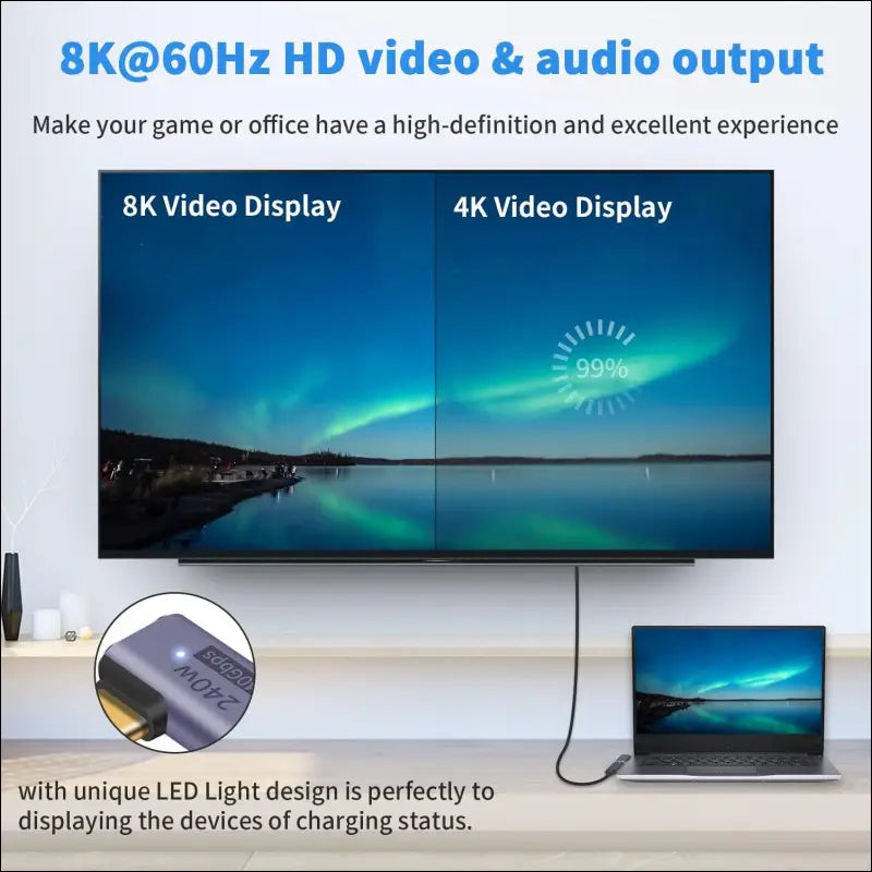 240W USB C Right Angle Adapter, USB C Male Female, Type C 40Gbps Extender Supports 8K@60Hz, Compatible for Thunderbolt 3/4, Switch, Macbook, Laptop and More Type C Devices(2 Pack)