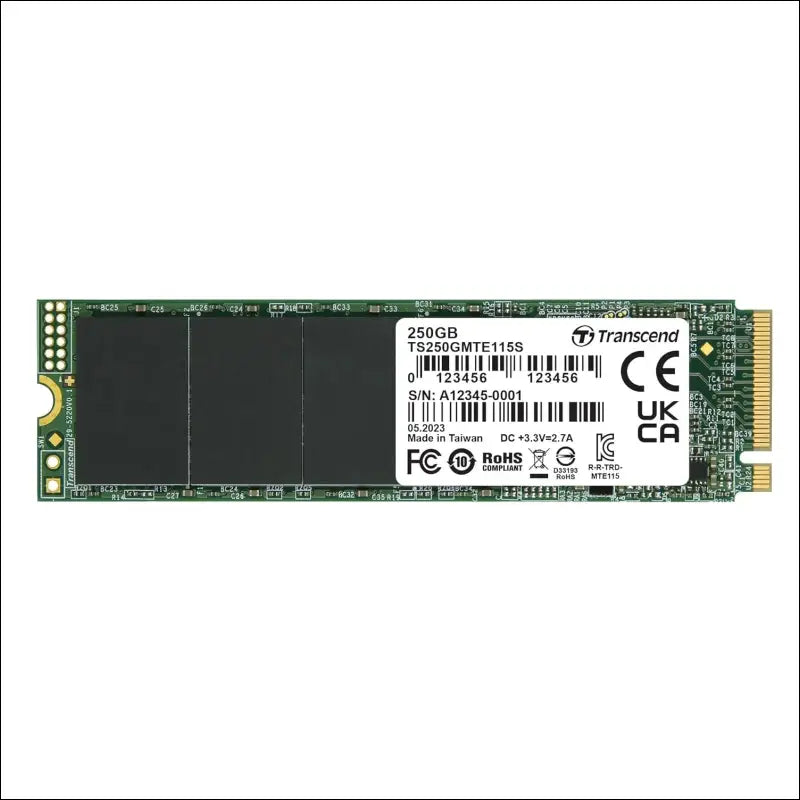250GB Transcend PCIe SSD 115S NVMe M.2 2280 PCIe Gen3 x4 SSD