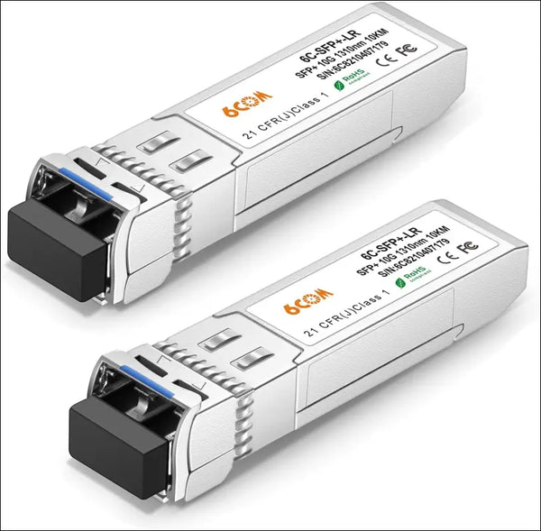 2Pack 10GBase-LR SFP+ Transceiver, 10G LC Single Mode Module for Cisco SFP-10G-LR, Meraki MA-SFP-10GB-LR, Ubiquiti UF-SM-10G, Mikrotik, D-Link,