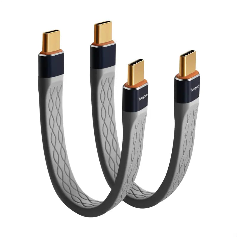 2Pack Male to Male 0.4Ft USB C Flex Adapter, Compatible with Thunderbolt 4/3, USB4/3, Support 240W Fast Charging, 8K Display, 40Gbps Data Transfer。