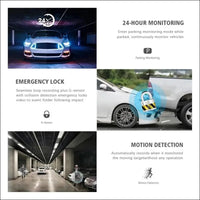 3 Channel Dash Cam Front and Rear Indoor, 1080P HD Dash Cam for Cars, 170° Wide Angle, Triple Dash Cam with IR Night Vision, 24 Hour Parking, Loop, G-Sensor