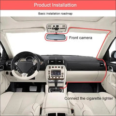 3 Channel Dash Cam Front and Rear Indoor, 1080P HD Dash Cam for Cars, 170° Wide Angle, Triple Dash Cam with IR Night Vision, 24 Hour Parking, Loop, G-Sensor