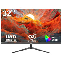 32 Inch UHD (3840 x 2160) 4K High Resolution，60Hz Ultra-Thin Bezel Computer Monitor ，with HDMI, Home Office Business PC Monitor, Black