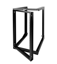 Tecmojo 2 Post 18RU Wall Mount Server Rack 19 inches Open Frame with 180 Degree Swing Gate 457 mm Deep