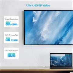 40Gbps Short USB4 Cable - 0.3M, USB C Cable Supports 8K@60Hz, 4K@240Hz Video, 240W Charging, 40Gbps Data, Compatible with Thunderbolt 4, Macbook and More, White