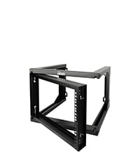 Tecmojo 2 Post 18RU Wall Mount Server Rack 19 inches Open Frame with 180 Degree Swing Gate 457 mm Deep