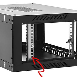 Wall Mount Network Cabinet Server Rack Data Enclosure with Lock 90kg /200 lbs Max Loading 19inch 450mm Deep for IT/Data
