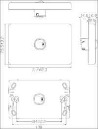4C | Classic 3 Gang Switch 250V 16AX - Vertical - 10 Pack with 10 Free C-Clips