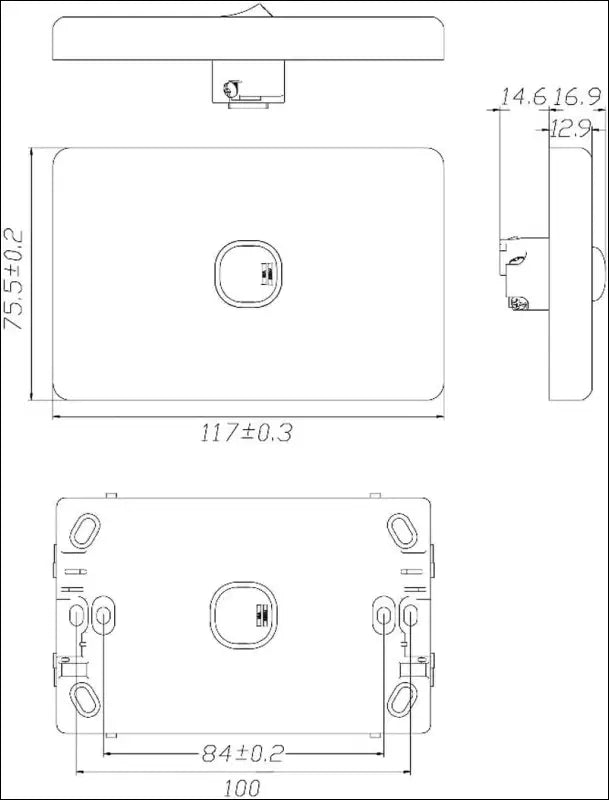 4C | Classic 3 Gang Switch 250V 16AX - Vertical - 10 Pack with 10 Free C-Clips