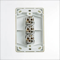 4C | Classic 3 Gang Switch 250V 16AX - Vertical - 10 Pack with 10 Free C-Clips