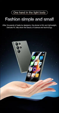 4G Mini Smartphone Unlocked 2GB +16GB Small Cell Phones, 3.0'' Quad Core/Dual SIM/Face Recognition (Black)