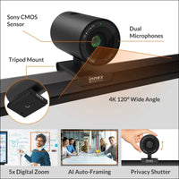* **4K AI Webcam with Remote Control**