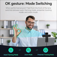 4K Webcam with AI & Gesture