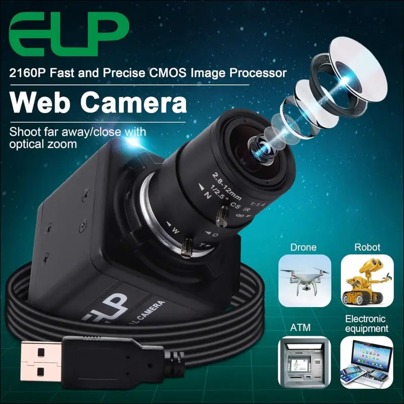 4K Zoom Webcam with Varifocal Lens