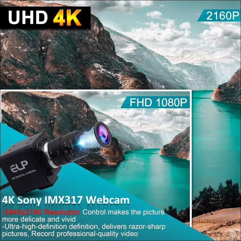 4K Zoom Webcam with Varifocal Lens