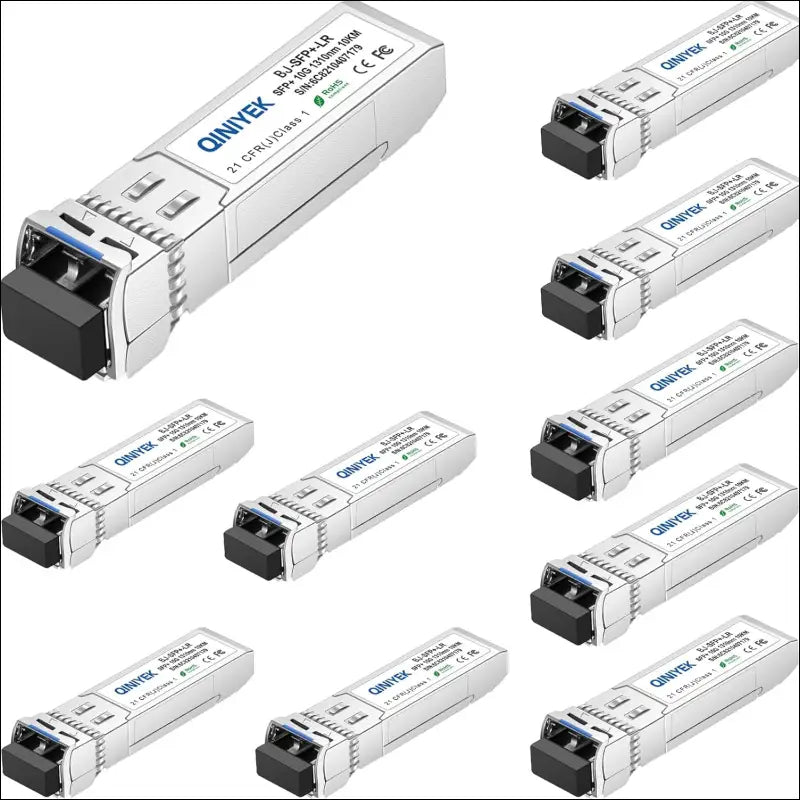 4Pack 10GBase-LR SFP + Transceiver 10G Singlemode SFP + Duplex LC Module,Compatible for Cisco SFP-10G-LR Ubiquiti