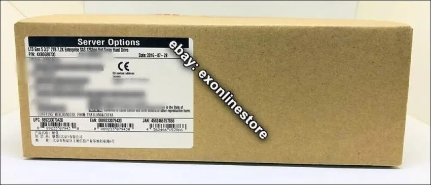 4XB0G88730 - 2TB 7200RPM 3.5" Enterprise SAS Hot Swap HDD for ThinkServer Gen 5