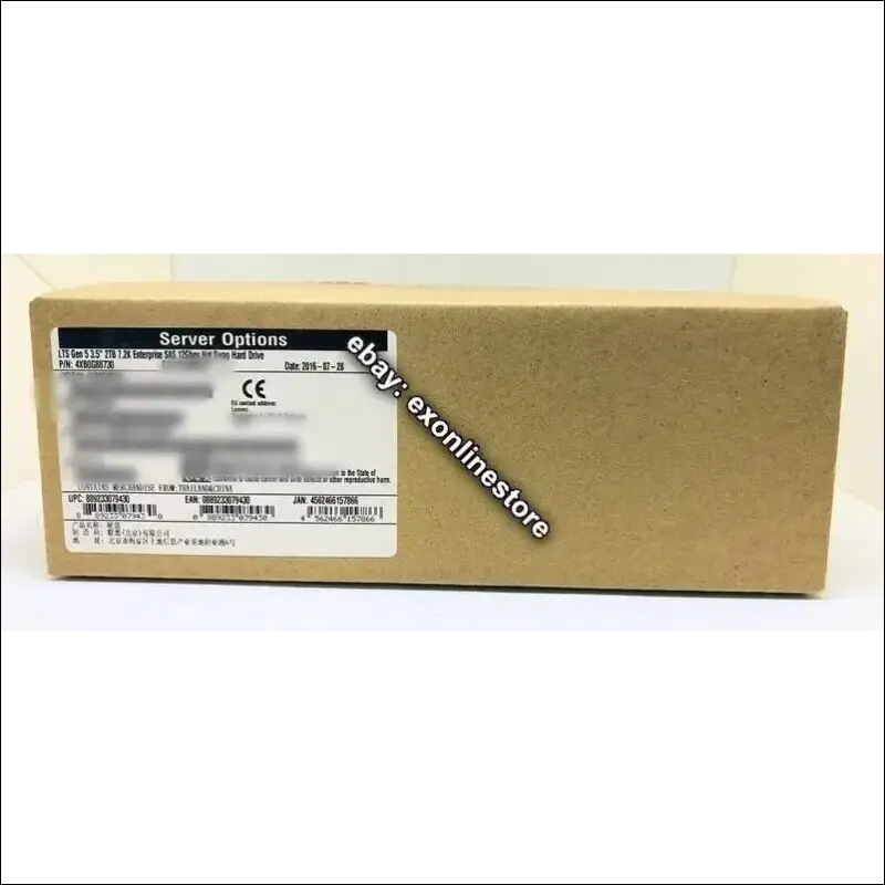 4XB0G88730 - 2TB 7200RPM 3.5" Enterprise SAS Hot Swap HDD for ThinkServer Gen 5