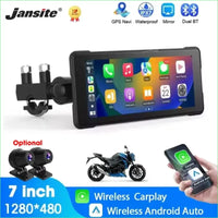 5/7 inch Carplay Motorcycle DVR GPS Navigation Wireless Android Auto IPX7 Waterproof Moto Display Dual Bluetooth