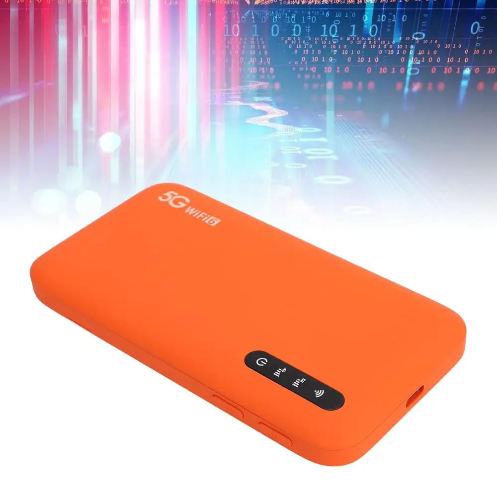 5G Mobile Hotspot with High Speed Travel Dual Band WiFi6 Portable Router for 16 Devices 6100mAh Battery, SIM Support