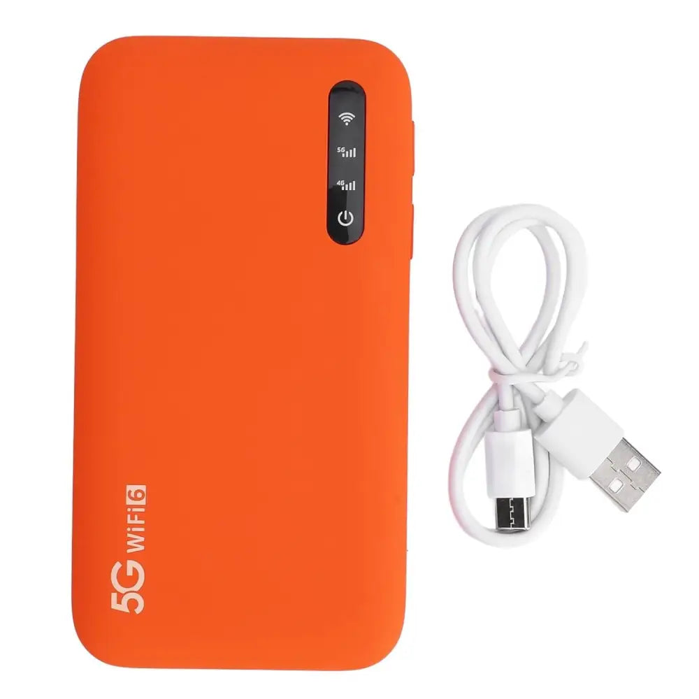 5G Mobile Hotspot with High Speed Travel Dual Band WiFi6 Portable Router for 16 Devices 6100mAh Battery, SIM Support