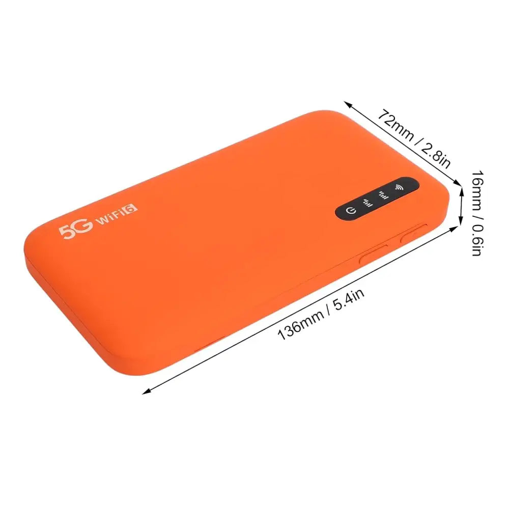 5G Mobile Hotspot with High Speed Travel Dual Band WiFi6 Portable Router for 16 Devices 6100mAh Battery, SIM Support