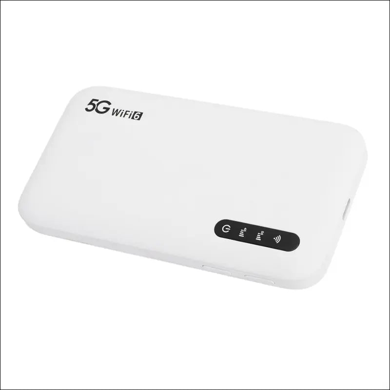 5G WiFi 6 Mobile Access Point, 6100MAh Pocket Portable Router Compatible with 16 Devices, Portable Hotspot Router with SIM Card Slot
