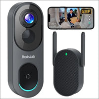 5MP Video Doorbell Camera Wireless, No Monthly Fee, 1:1 Head-to-Toe with 180° Angle, 210-Day Battery Life, 32GB Local Storage, 2.4/5G WiFi, Motion Detection, Easy Installation,...