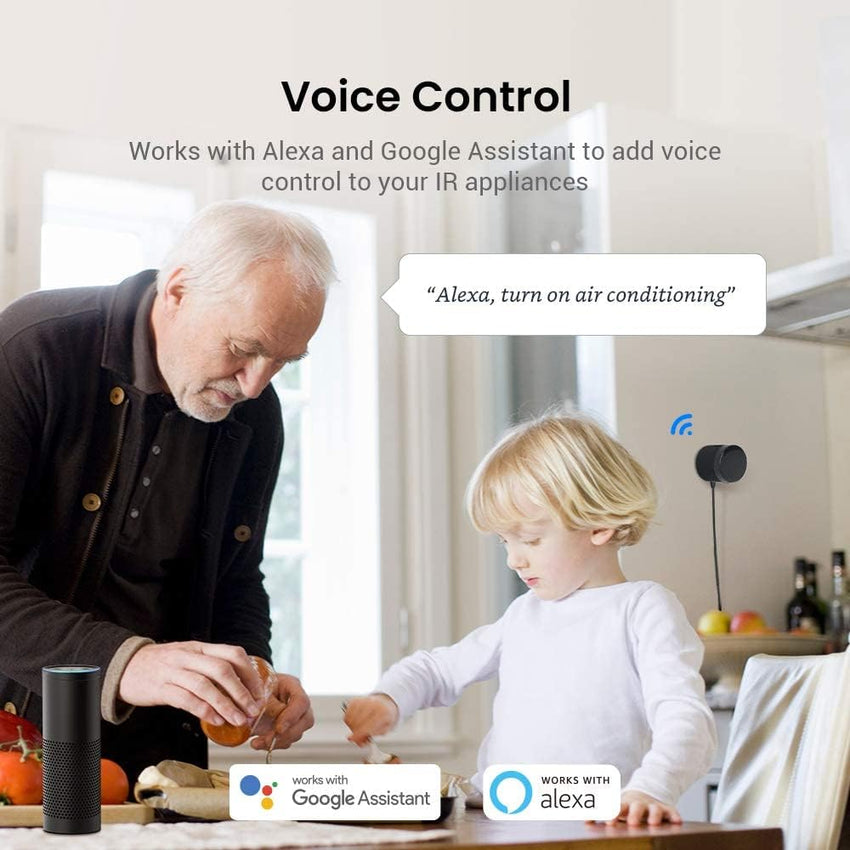 Broadlink RM4 Mini S | Universal Smart IR Remote Hub with Temperature & Humidity Sensor | Works with Alexa & Google Home (Australia Stock)