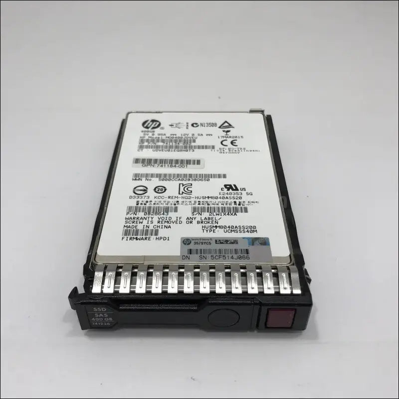 741142-B21 -HPE 400GB 12G SAS ME SFF 2.5 SC Enterprise SSD Hard Drive 741226-001