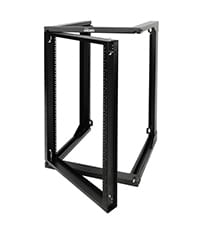Tecmojo 2 Post 18RU Wall Mount Server Rack 19 inches Open Frame with 180 Degree Swing Gate 457 mm Deep