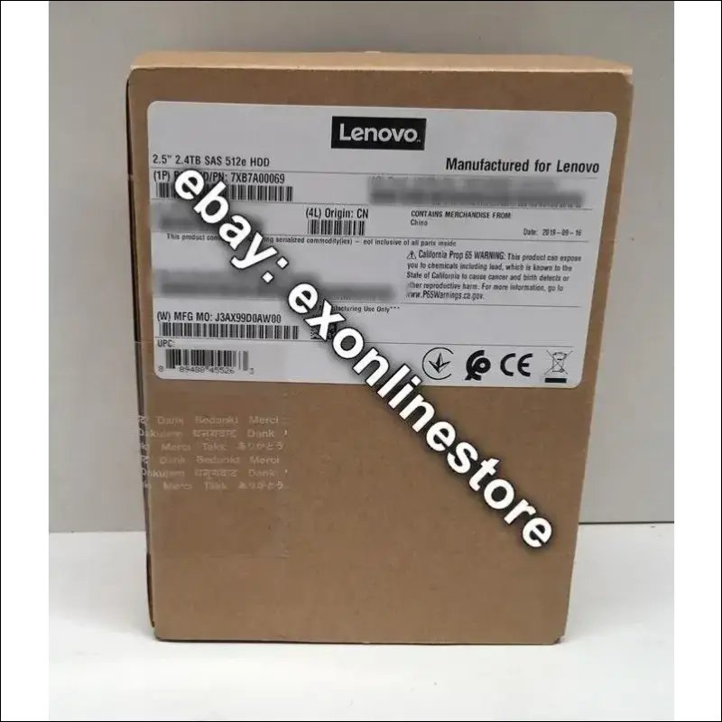 7XB7A00069 - 2.4TB 10K SAS 12Gb Hot Swap 512e HDD for ThinkSystem