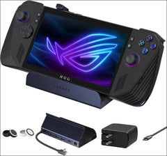 8-in-1 Docking Station with 65W PD Charger for ASUS ROG Ally X/Valve Steam Deck OLED/Lenovo Legion Go/MSI Claw, ROG Alloy/Stream Deck Dock Hub with HDMI 4K@120Hz, 1Gbps Ethernet, 3*USB-A 3.0