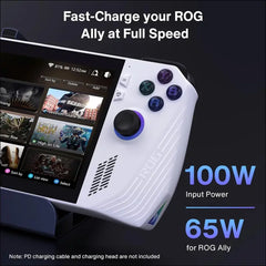 8-in-1 Docking Station with 65W PD Charger for ASUS ROG Ally X/Valve Steam Deck OLED/Lenovo Legion Go/MSI Claw, ROG Alloy/Stream Deck Dock Hub with HDMI 4K@120Hz, 1Gbps Ethernet, 3*USB-A 3.0