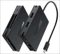 8-in-1 Portable 40Gbps USB4 Hub (USB 4 Dock) Dual DisplayPort 4K@60Hz, Single DisplayPort 8K@60Hz, 100W PD, Gigabit Ethernet, Compatible with Thunderbolt 4 for XPS, Surface Pro, iPad Pro