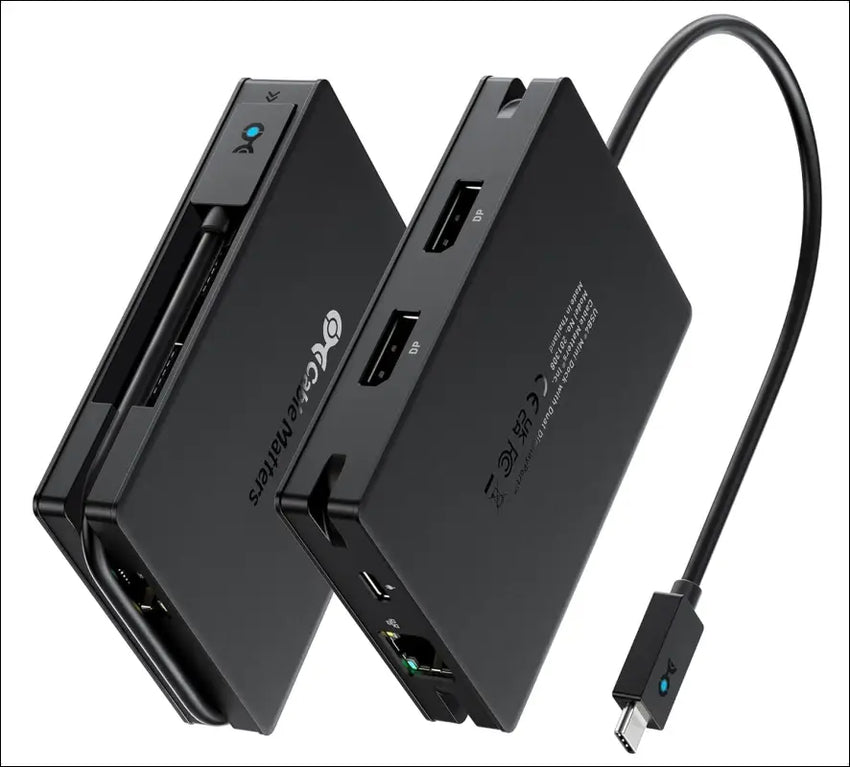 8-in-1 Portable 40Gbps USB4 Hub (USB 4 Dock) Dual DisplayPort 4K@60Hz, Single DisplayPort 8K@60Hz, 100W PD, Gigabit Ethernet, Compatible with Thunderbolt 4 for XPS, Surface Pro, iPad Pro