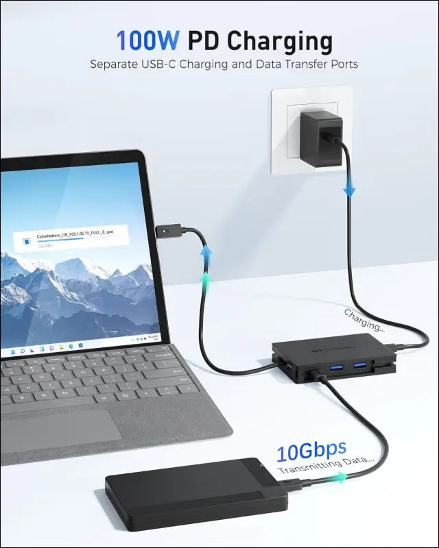 8-in-1 Portable 40Gbps USB4 Hub (USB 4 Dock) Dual DisplayPort 4K@60Hz, Single DisplayPort 8K@60Hz, 100W PD, Gigabit Ethernet, Compatible with Thunderbolt 4 for XPS, Surface Pro, iPad Pro