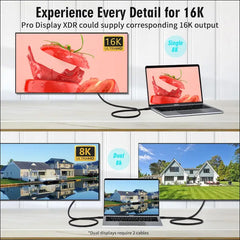 80Gbps Thunderbolt 5 Compatible Cable with up to 120Gbps Bandwidth Amplification and 240W Charging Power Compatible with Thunderbolt 4, USB 4 and USB-C (1M)