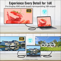 80Gbps Thunderbolt 5 Compatible Cable with up to 120Gbps Bandwidth Amplification and 240W Charging Power Compatible with Thunderbolt 4, USB 4 and USB-C (2M)