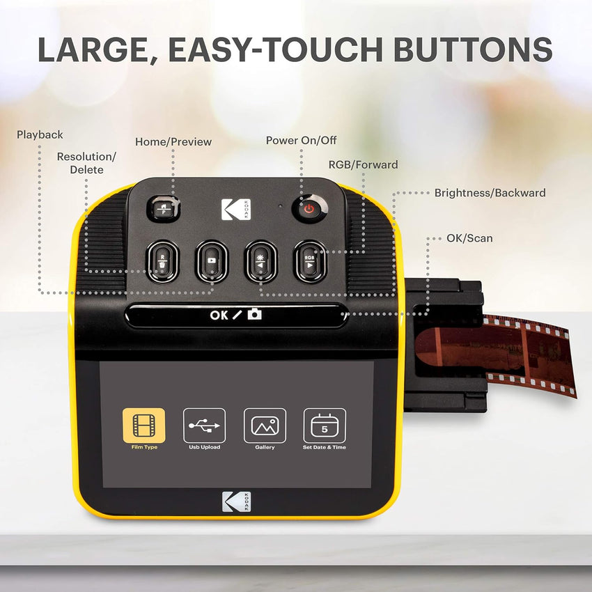 Kodak Slide N SCAN Digital Film Scanner | 22MP High-Res Photo Converter with 5” LCD
