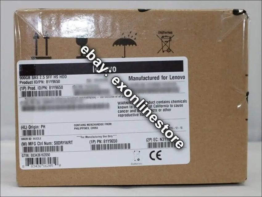 81Y9650 - 900GB 10K 6Gbps SAS 2.5" SFF HS HDD (FRU: 81Y9651)